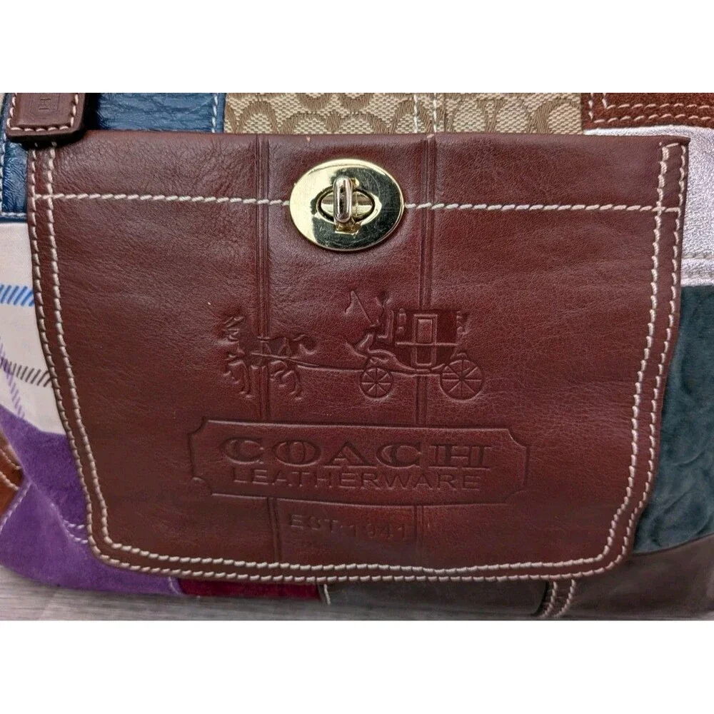Y2K Coach Vintage Holiday Gallery Patchwork Shoulder Bag Tote